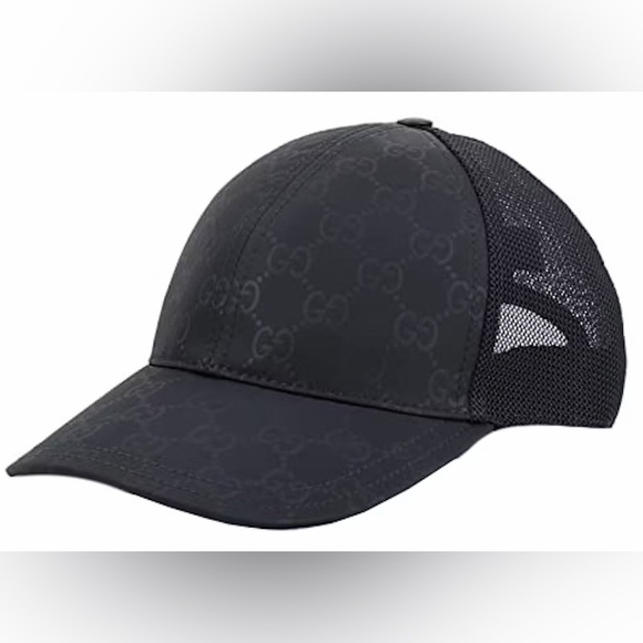 Gucci Monogram Black Mesh Cap